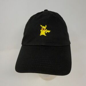 Pokemon Embroidered‎ Pikachu Black Baseball Hat Cap Adjustable Strap Back